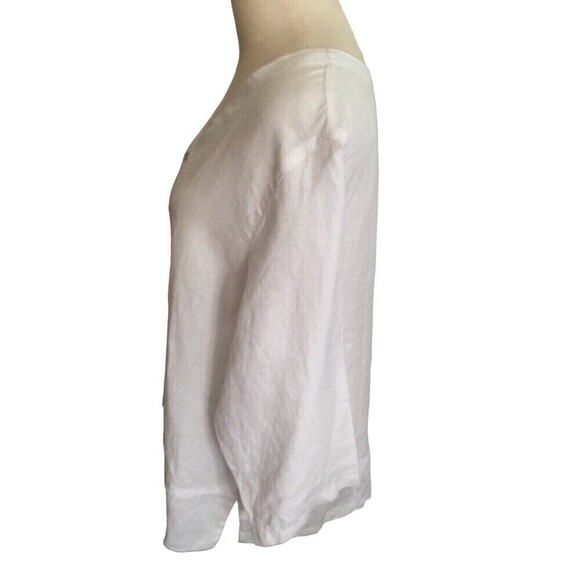 Click By Color Me Cotton White XXL Shirt Women’s 100% Linen Button Collar - Picture 3 of 6